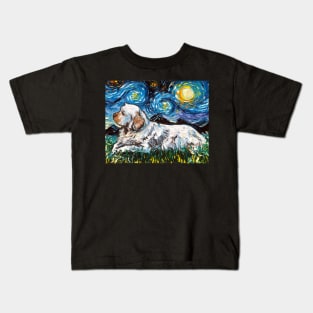 Clumber Spaniel Night Kids T-Shirt